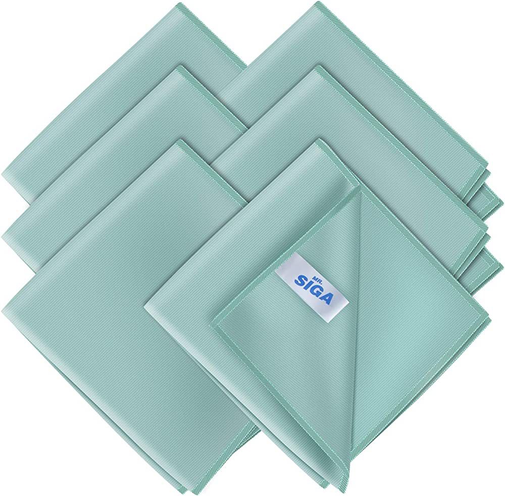 MR.SIGA Ultra Fine Microfiber Cloths for Glass, Pack of 6, 35 x 40 cm 13.7" x 15.7" | Amazon (US)