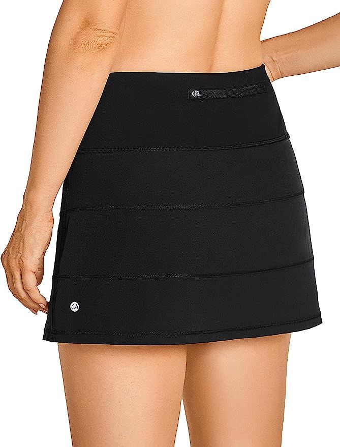 CRZ YOGA Women's Lightweight High Waisted Tennis Skirts A Line Athletic Workout Running Sports Go... | Amazon (US)