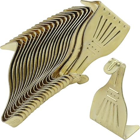 Antrader 24pcs Picture Rail Moulding Hanger Brass Bronze Chrome Mirror Photo Frame | Amazon (US)