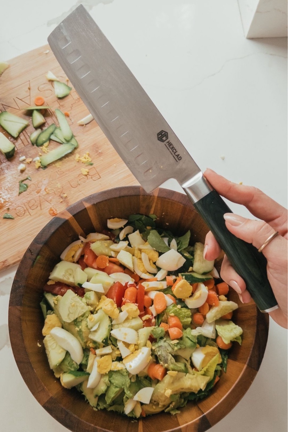 Just made a fire salad for lunch w my new hexclad knife I'm obsessed with !!!

#LTKfindsunder100 #LTKSeasonal #LTKhome