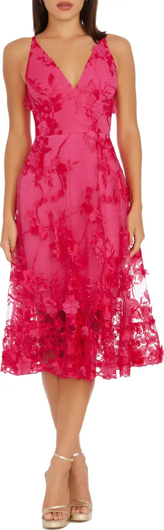 Audrey Embroidered Fit & Flare Dress | Nordstrom