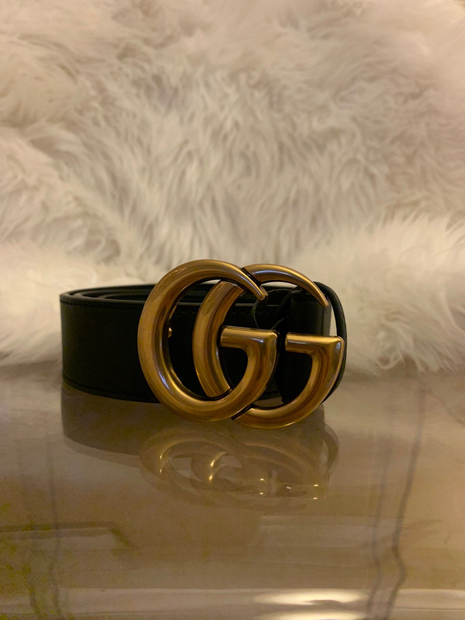GG Womens Designer Belt in Black and Gold | Etsy | Etsy (US)