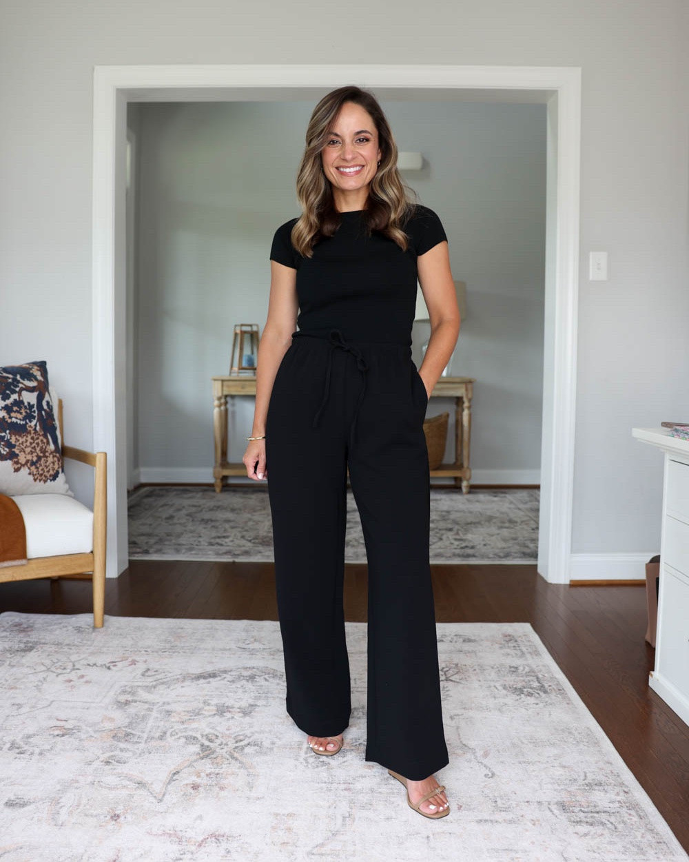 Petite-friendly black work outfits for Fall!

Outfit 1:
Crepe Sawyer Pants (LOFT): petite xxs - true to size 10.5” rise 28” inseam (longer than the website states)
Black top (Ann Taylor): petite xxs
Heels (LOFT): tts

Outfit 2:
Black top (Aritzia): xxs - sleeves are cuffed under
J.Crew Kate pants 0P - size up, 10” rise / 26” inseam / 6” leg opening
Black heels (Sam Edelman)

Outfit 3:
Black dress (Anthropologie): petite xxs
Leopard print flats (Dolce Vita): tts

Petite workwear, office outfits, fall outfits

#LTKPetite #LTKWorkwear #LTKSaleAlert