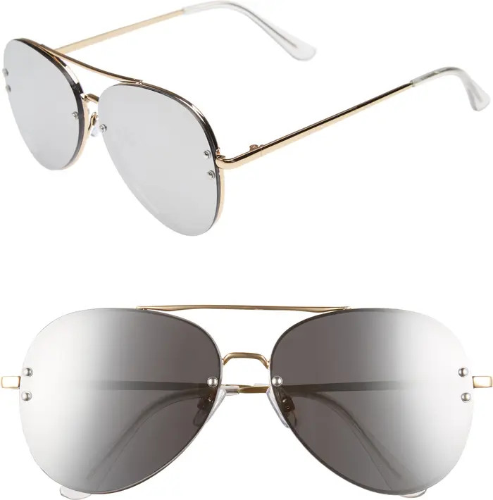BP. 60mm Oversize Mirrored Aviator Sunglasses | Nordstrom | Nordstrom