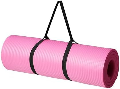 Amazon Basics Extra Thick Exercise Yoga Mat with Carrying Strap | Amazon (US)