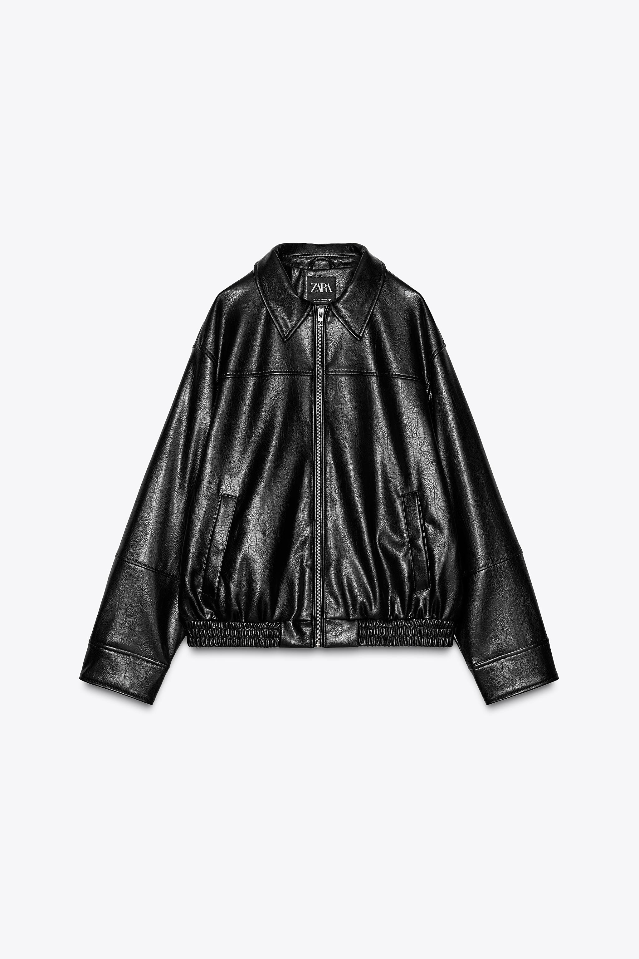 FAUX LEATHER BOMBER JACKET | Zara US