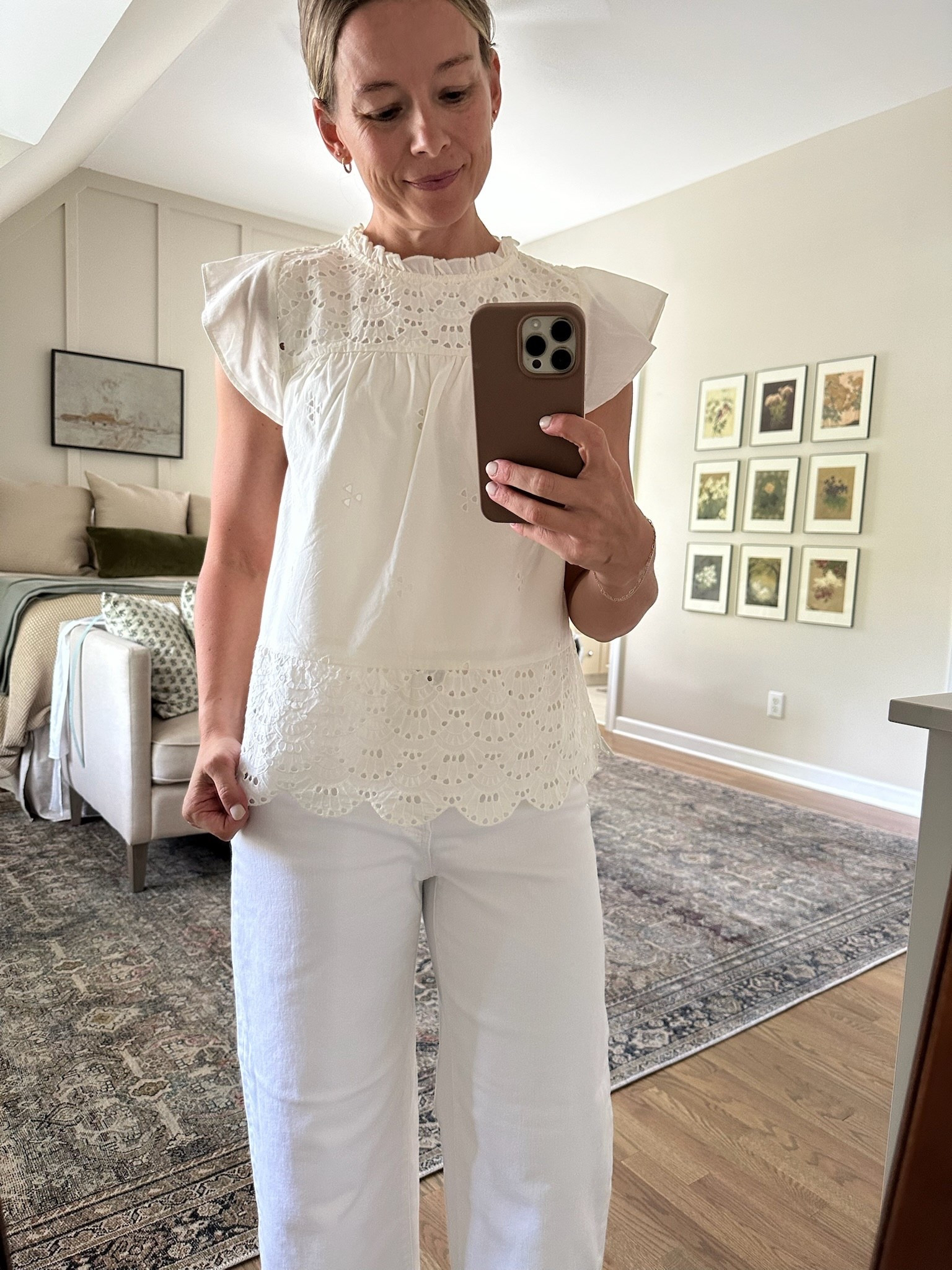 It’s more of a cream color, but how sweet is this top??  
#LTKWalmart #WalmartPartner #BackstreetBoys2025

#LTKStyleTip #LTKFindsUnder50 #LTKFindsUnder100