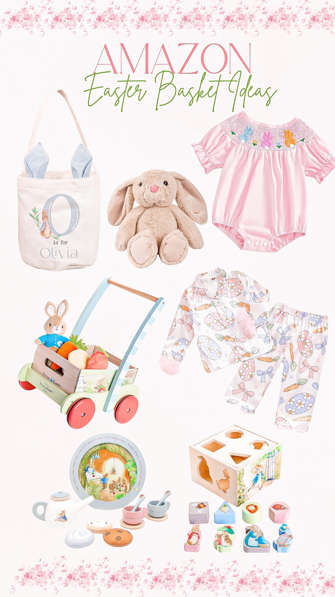 Amazon - Easter Basket for Baby 💛🐰

Easter basket, Amazon Easter finds, baby Easter outfit, stuffed animal bunny, Easter walker for babies, baby and toddler pajamas, Peter the rabbit gifts 

#LTKStyleTip #LTKBaby #LTKFindsUnder50