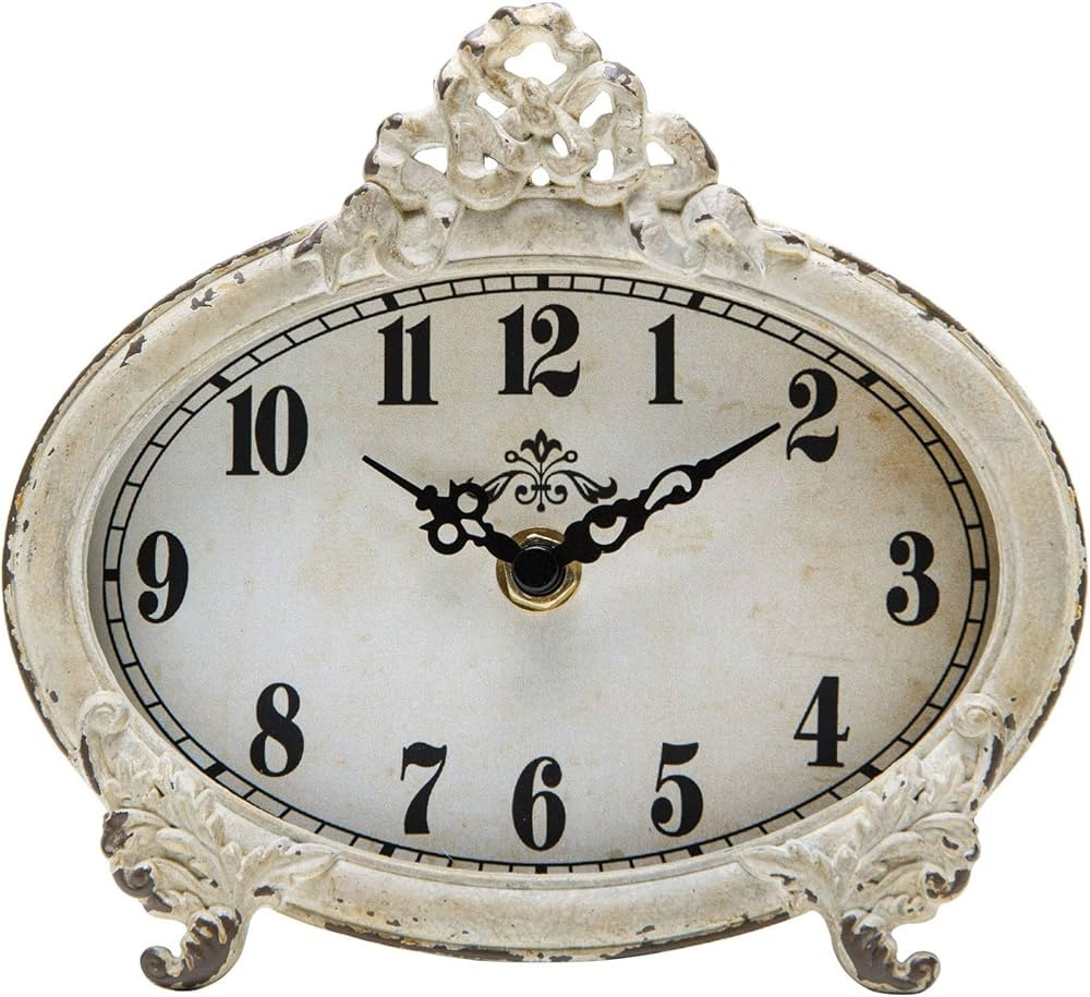 NIKKY HOME Vintage Table Clock, Battery Operated Rustic Design, Chic Home Décor for Fireplace Ma... | Amazon (CA)