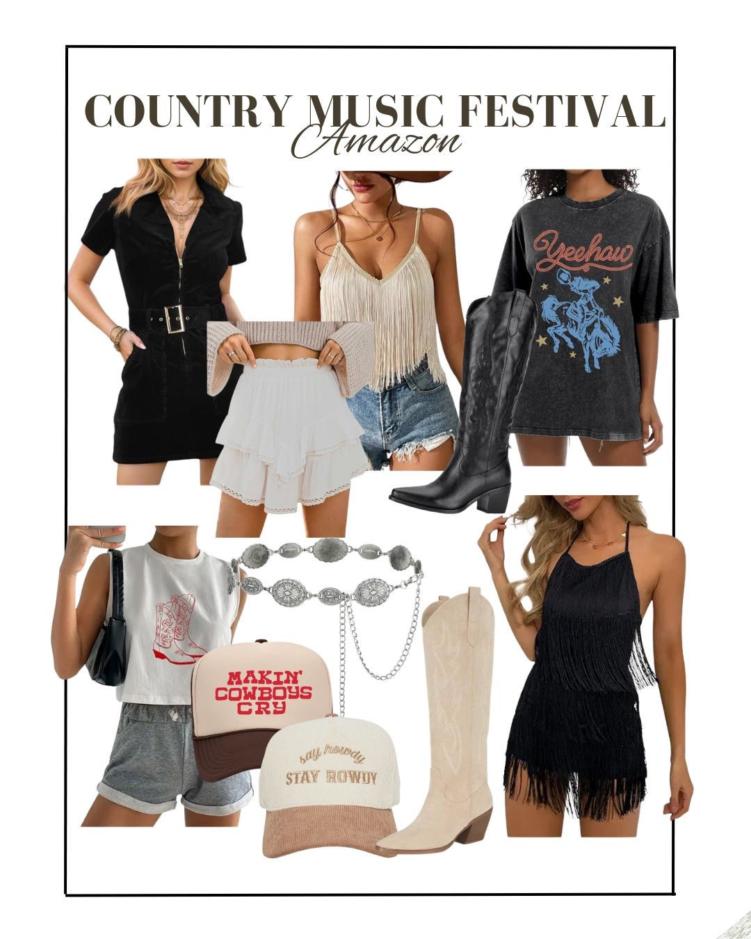Country concert outfit 
Concert outfit for women 
Summer outfit 
Night out outfit 

#LTKFestival #LTKStyleTip #LTKSeasonal