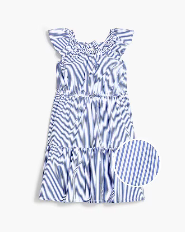 Girls' striped bow-back dress | J.Crew Factory