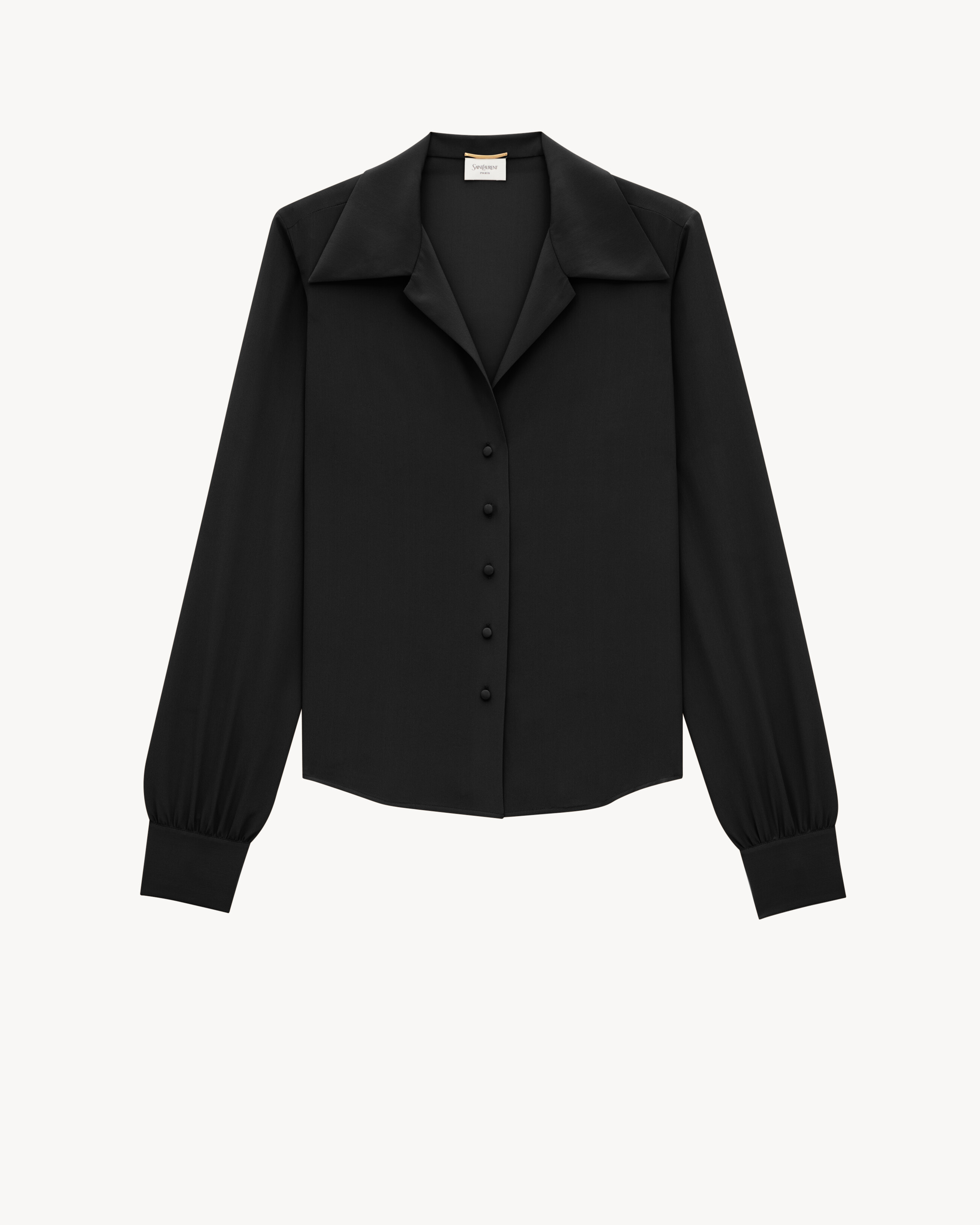 blouse in silk crepe de chine | Saint Laurent Inc. (Global)