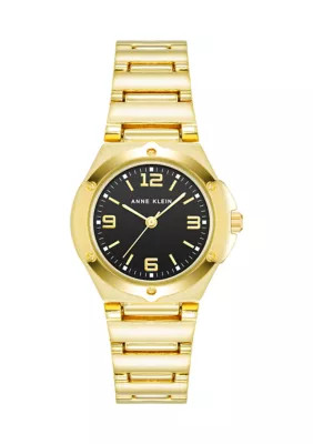 Anne Klein Women's Gold Tone Metal Link Bracelet Watch | Belk