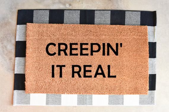 Halloween Doormat  Creepin' It Real  Funny Doormat  | Etsy | Etsy (US)