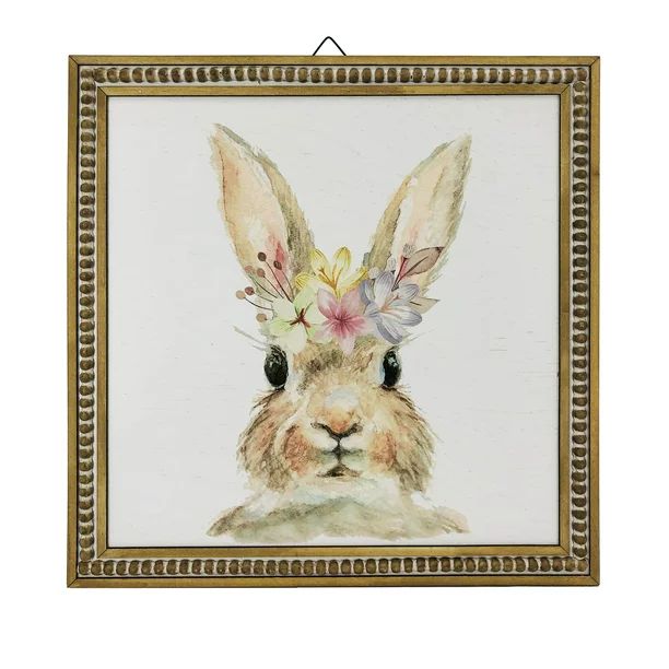 Way To Celebrate Easter Square Bunny Face Hanging Wall Decor, 15.8" | Walmart (US)