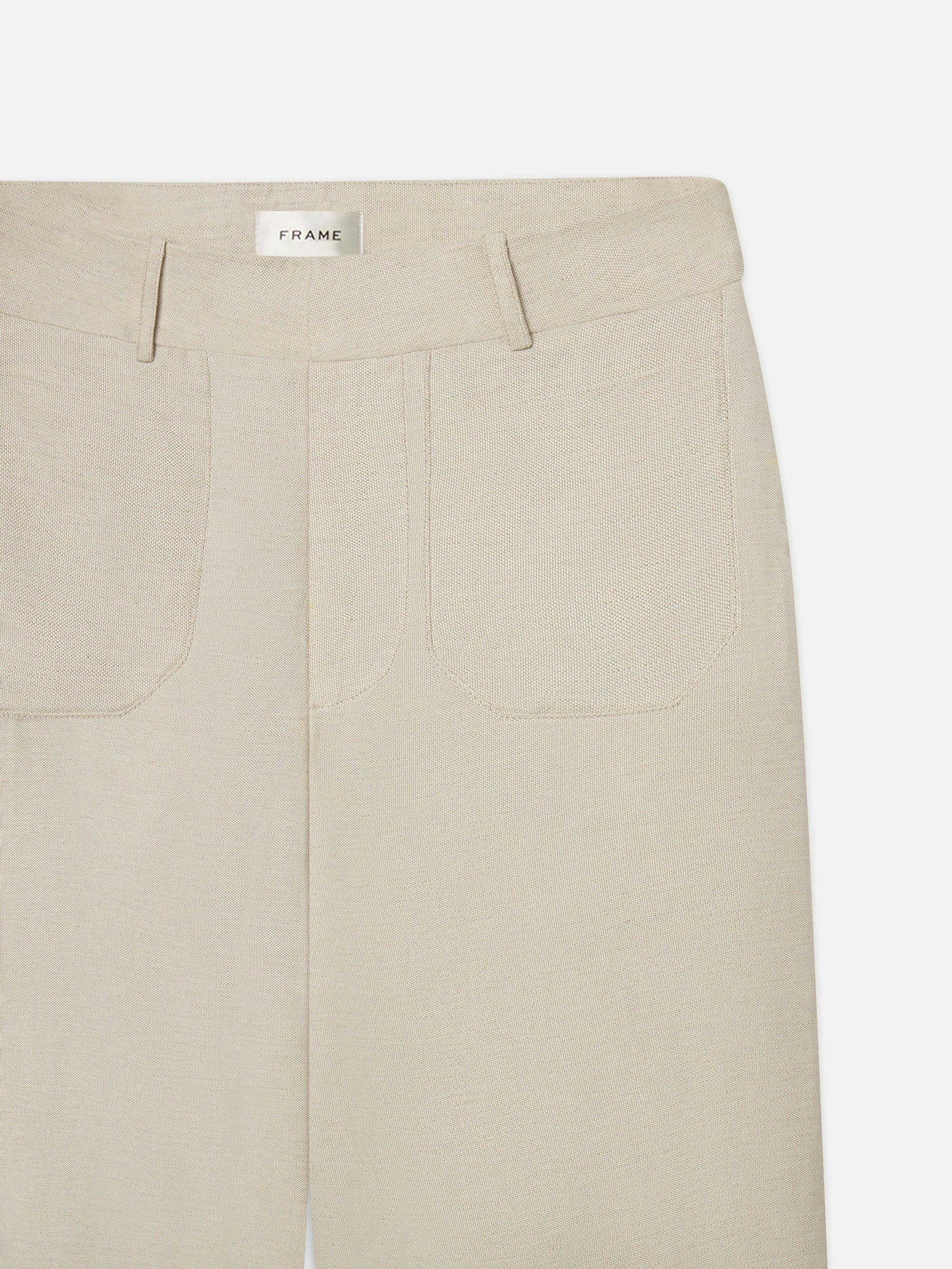 Le Slim Palazzo Modernist Pocket -- Flax | Frame Denim