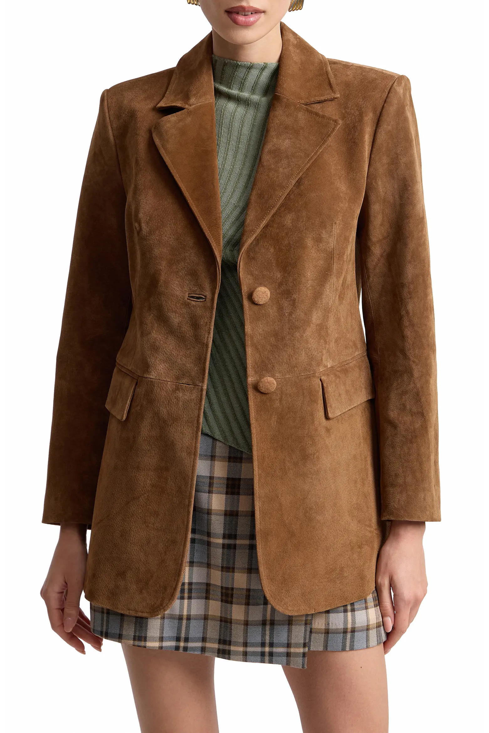 Longline Suede Blazer (Women) | Nordstrom | Nordstrom