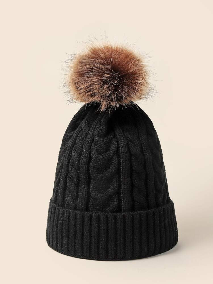 Pom Pom Decor Knit Beanie | SHEIN