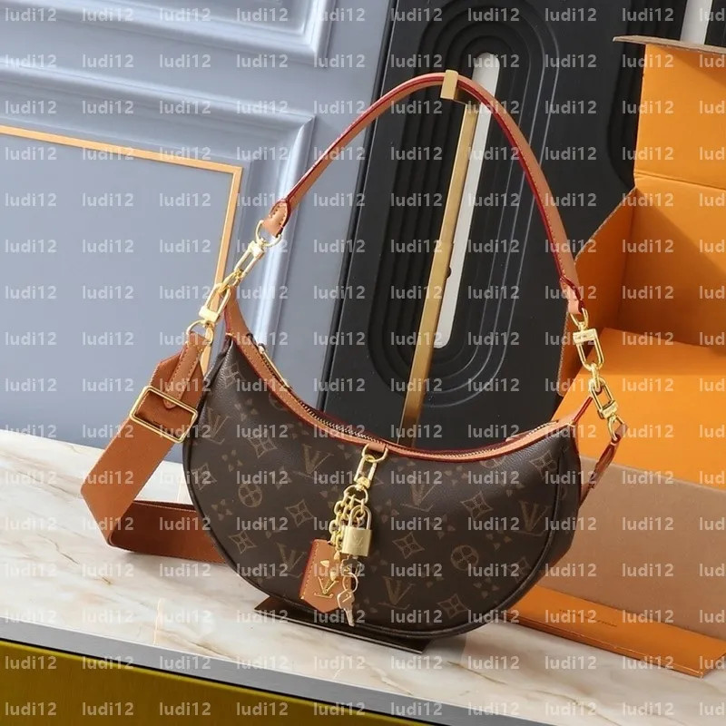 10a mirror quality designer loop bag hobo half moon bags shoulder Ostrich skin genuine leather lu... | DHGate