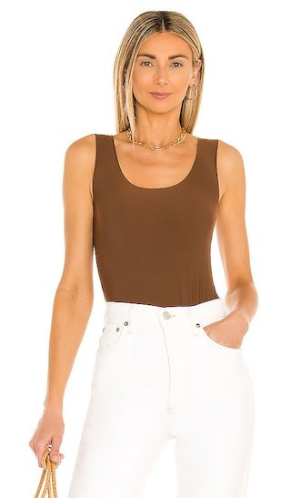 Commando Butter Tank Bodysuit in Chocolate. - size M (also in L, XL, XS) | Revolve Clothing (Global)