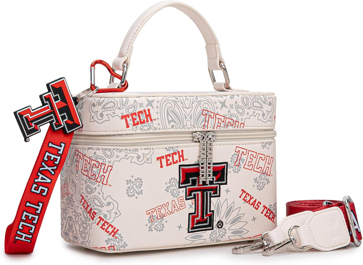 NCAA Makeup Bag for Women, Portable Cosmetic Bag, Large Capacity Travel Makeup Bags for Fan Gifts | Amazon (US)