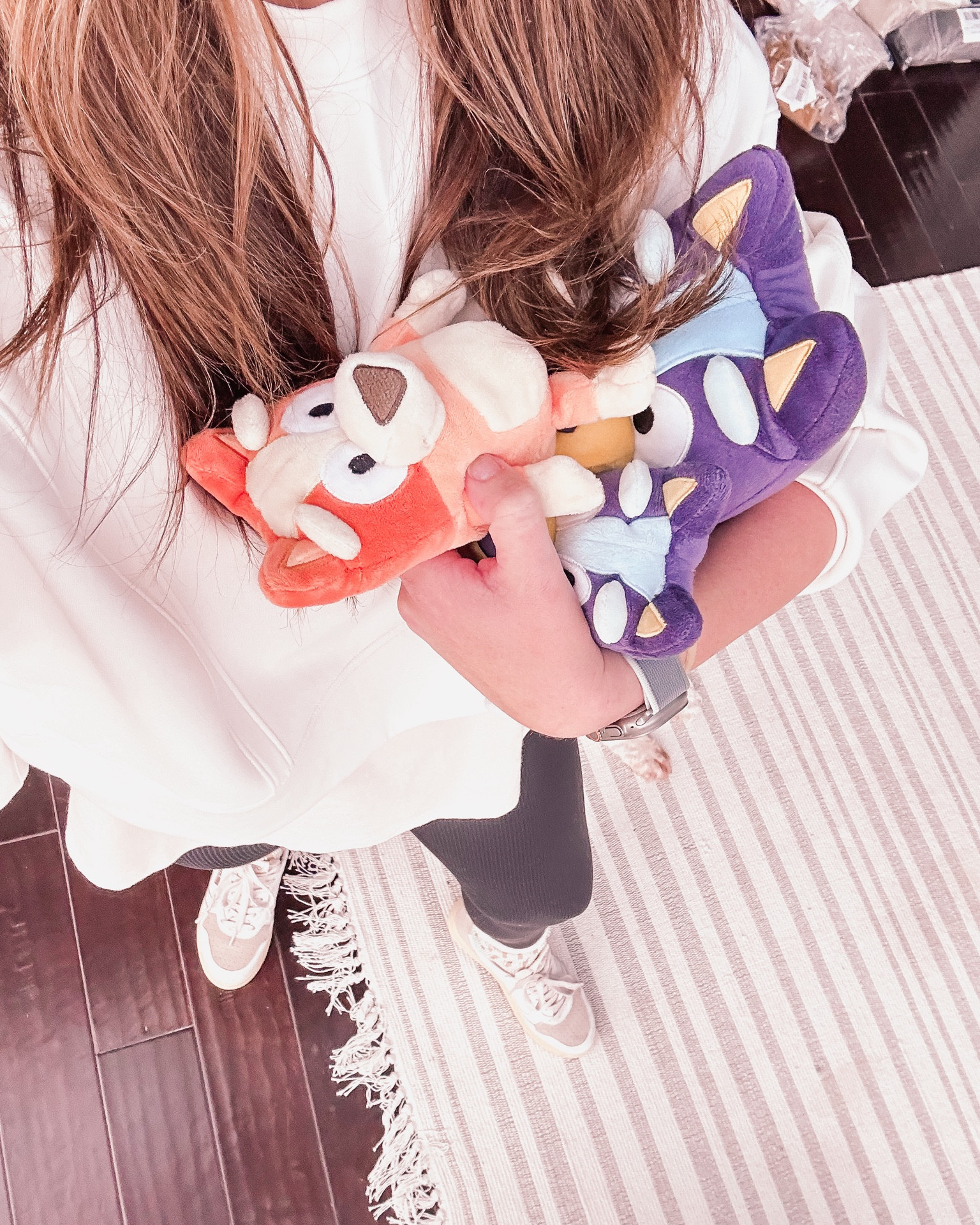 School pick up & the whole Bluey gang is coming with me! 

This would make a very comfy travel outfit for any holiday travel you may have planned coming up this season. So comfy & soft- would make those long days at the airport just a little more chic & cozy. 😊🤍

#LTKGiftGuide #LTKCyberWeek #LTKkids