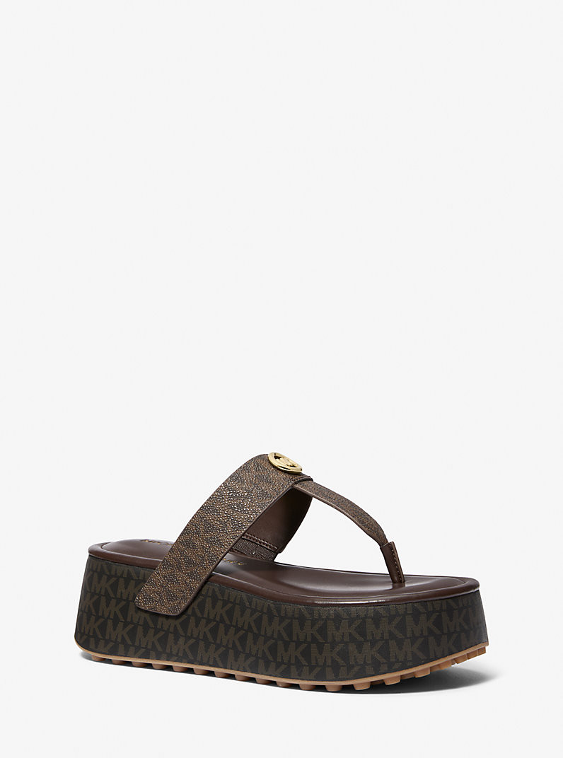 Koya Signature Logo Platform Flip Flop | Michael Kors US