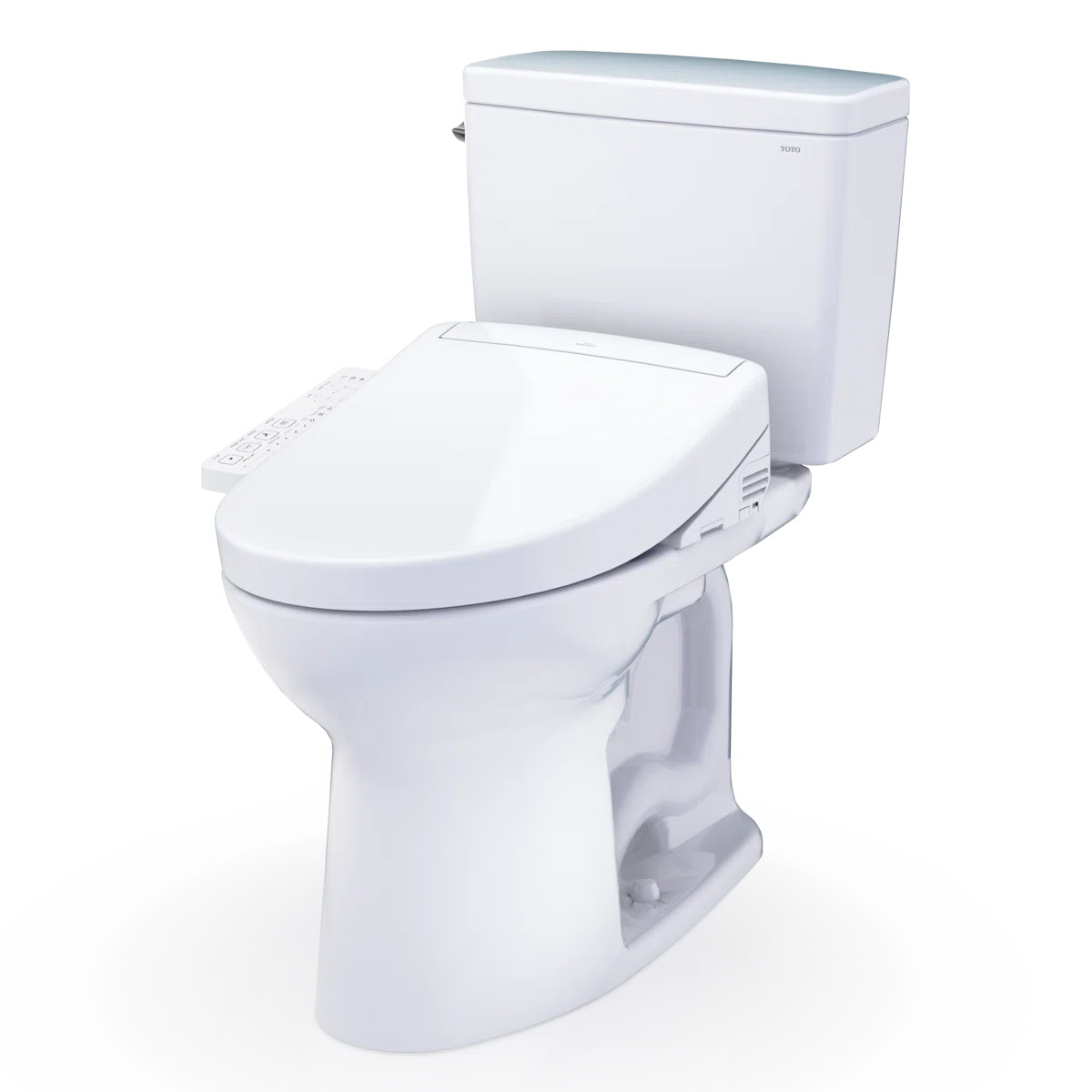 TOTO® Drake® WASHLET®+ Two-Piece Elongated 1.6 GPF TORNADO FLUSH® Toilet with S2 Bidet Seat, ... | Wayfair North America
