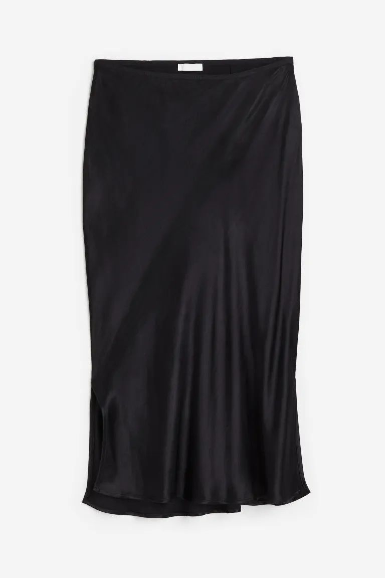 Satin Skirt - Black - Ladies | H&M US | H&M (US + CA)