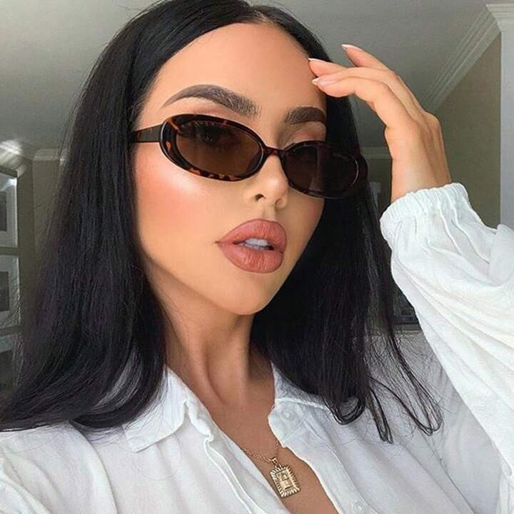 1 Pieza Gafas De Sol Ovaladas De Moda Para Mujeres, Adecuadas Para El Uso Diario | SHEIN