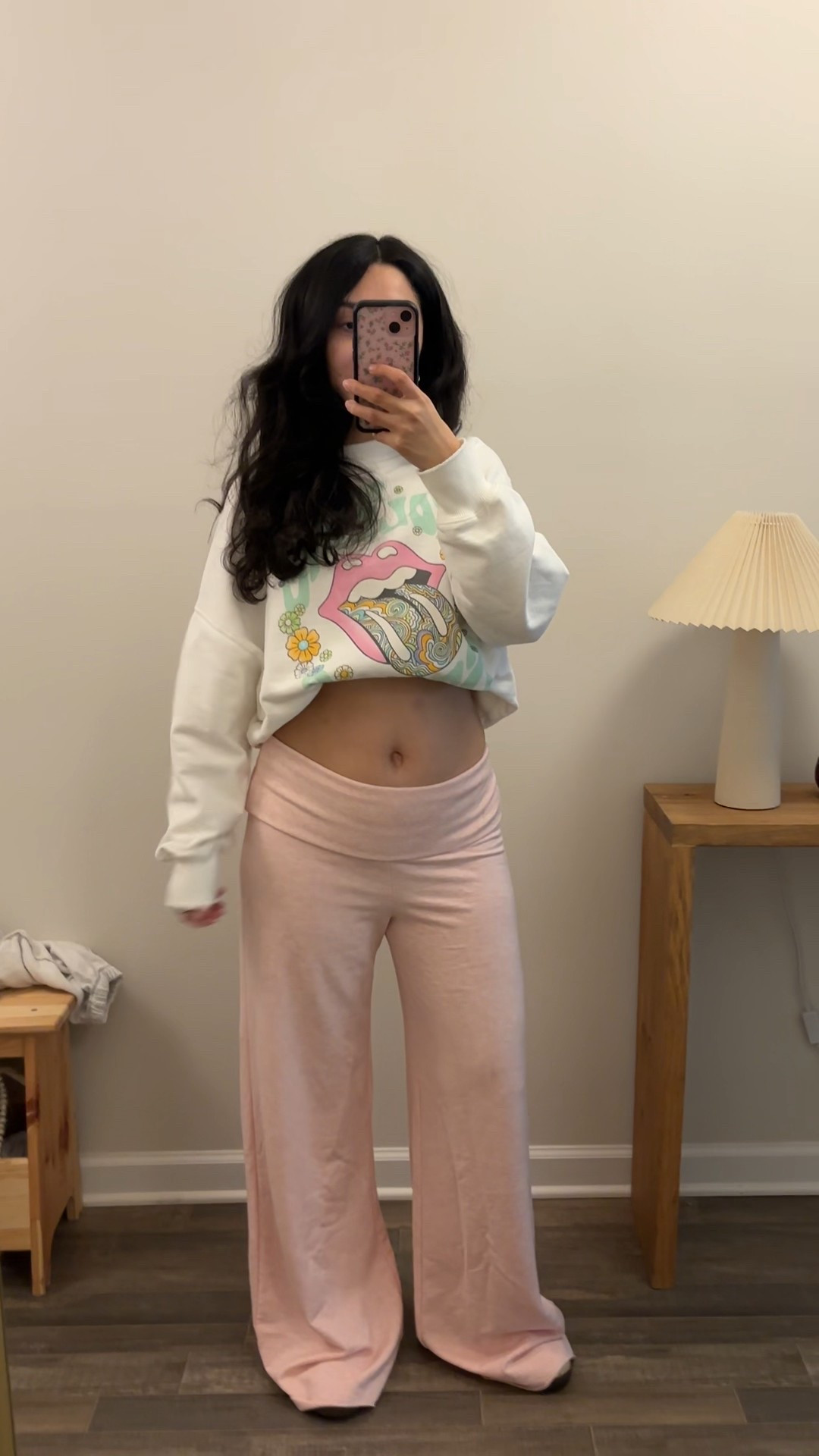 Offline by Aerie OTT wide leg fold over pants (xs) 
The pink ones usually restock in all sizes every morning!

#LTKBump #LTKFindsUnder100