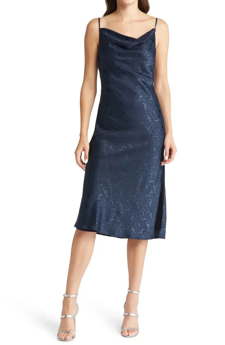 Lulus You're My Type Satin Jacquard Cocktail Dress | Nordstrom | Nordstrom