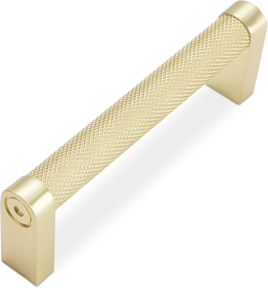 10 Pack 3-3/4 inch(96mm) Brushed Brass Kitchen Cabinet Handles Cabinet Pulls Gold Drawer Pulls Ki... | Amazon (US)