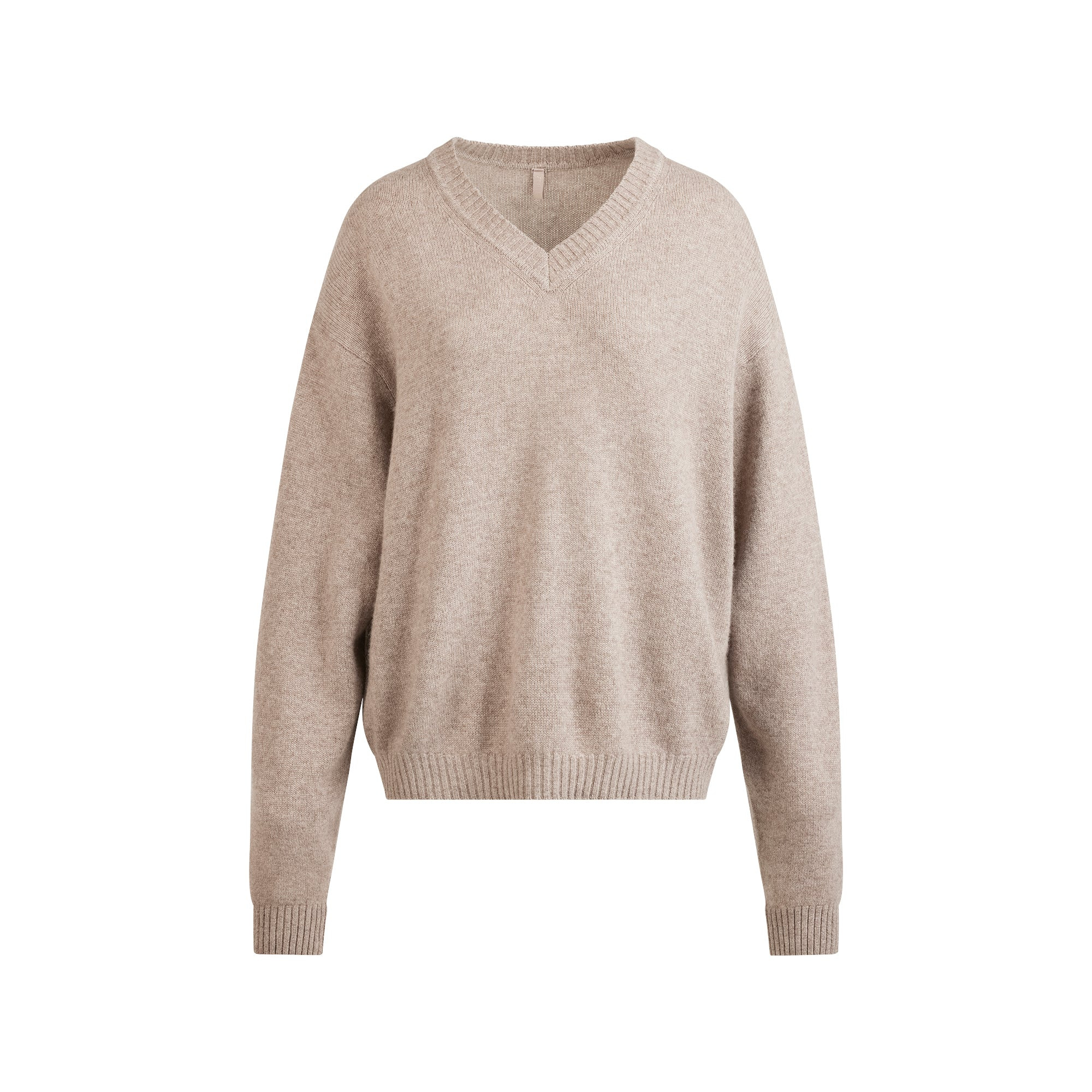 WOOL CASHMERE OVERSIZED V NECK SWEATER | LINEN | SKIMS (US)