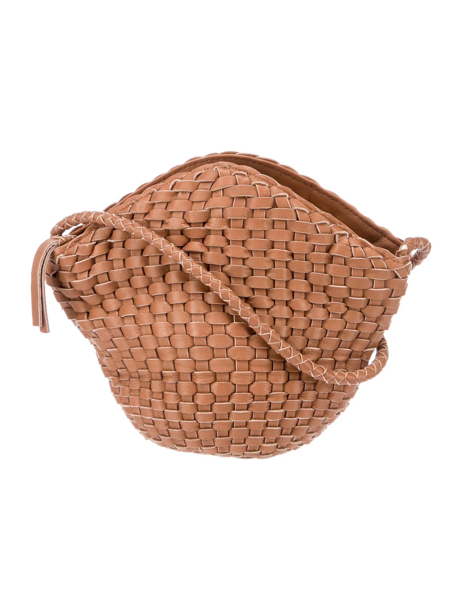 Leather Basketweave Crossbody Bag | The RealReal