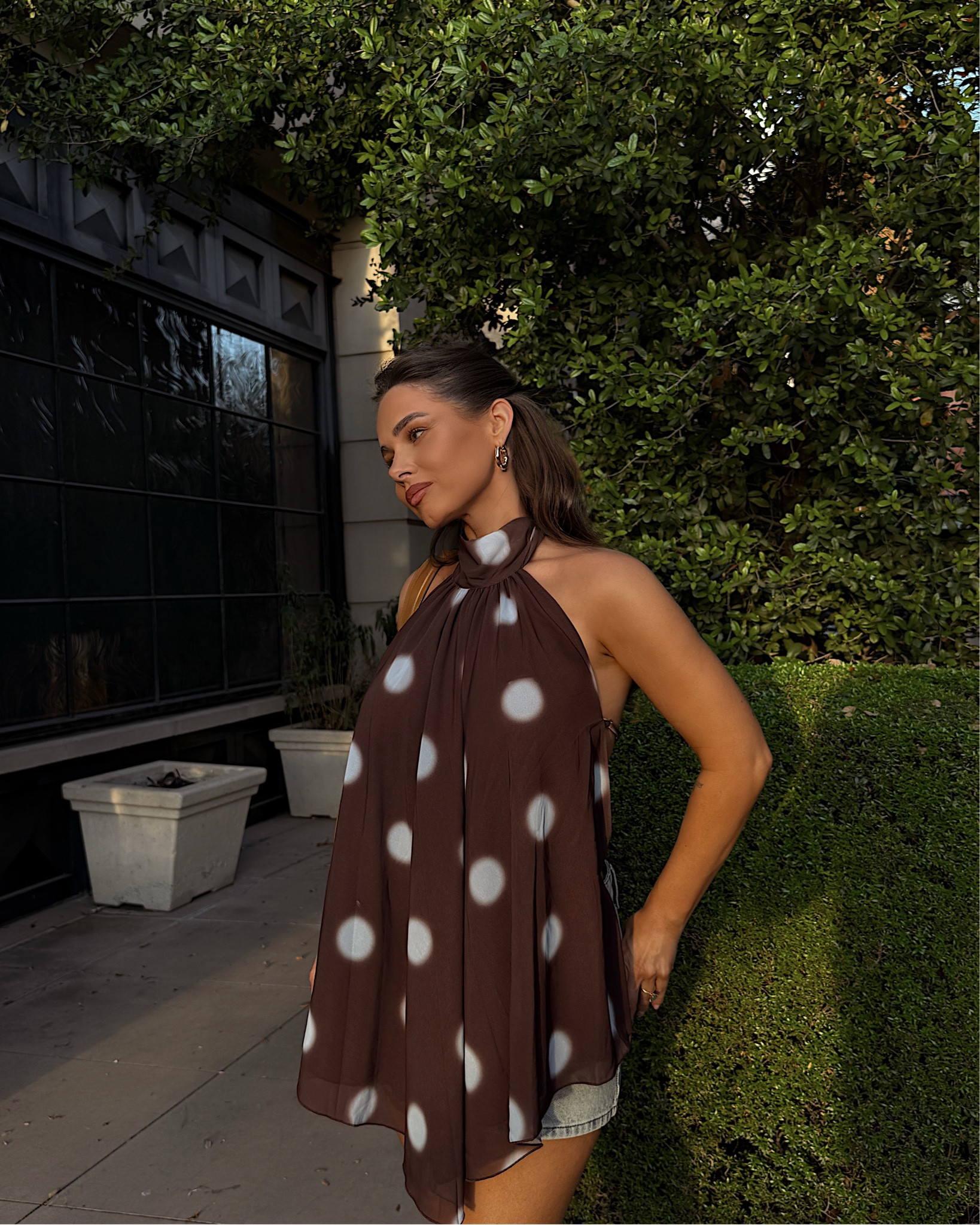 Polka dot halters 🩵 #polkadots #denimskirt #halter #tops

#LTKootd #LTKSeasonal #LTKFestival