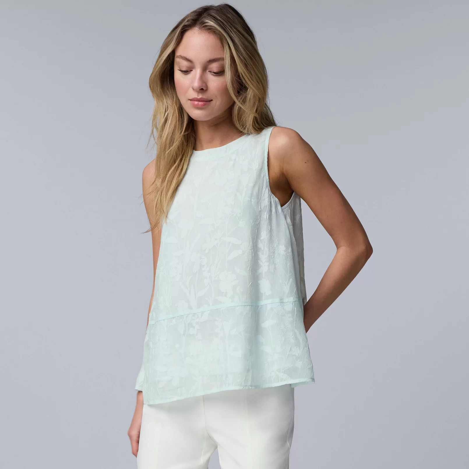 Women's Simply Vera Vera Wang Burnout Tank Top | Kohl's