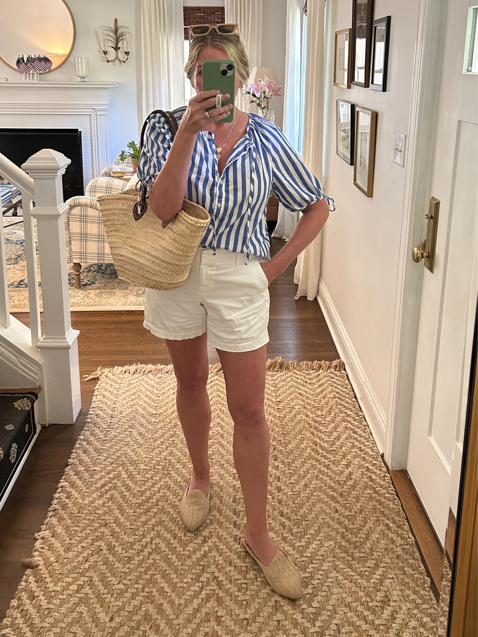 Blue and white stripes 4th of July outfit #juy4th 

#LTKunder50 #LTKstyletip #LTKSeasonal