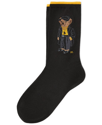 Women's Holiday Bear Knit Crew Socks | Macy's