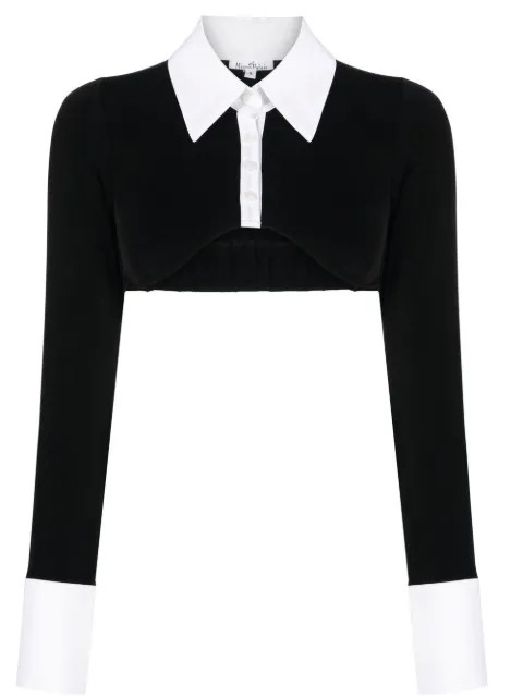 Mirror Palais long-sleeve Cropped Shirt - Farfetch | Farfetch Global