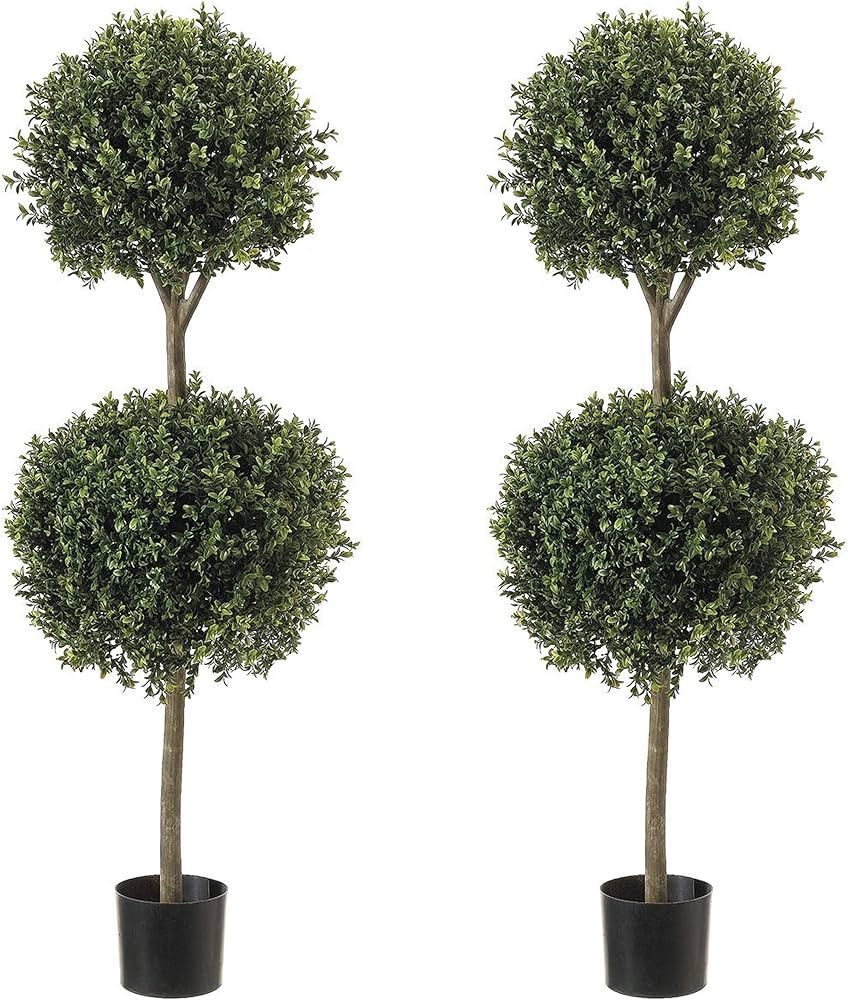 Northwood Calliger 4.6’ Artificial Topiary Double Ball Boxwood Trees | Highly Realistic Potted ... | Amazon (US)
