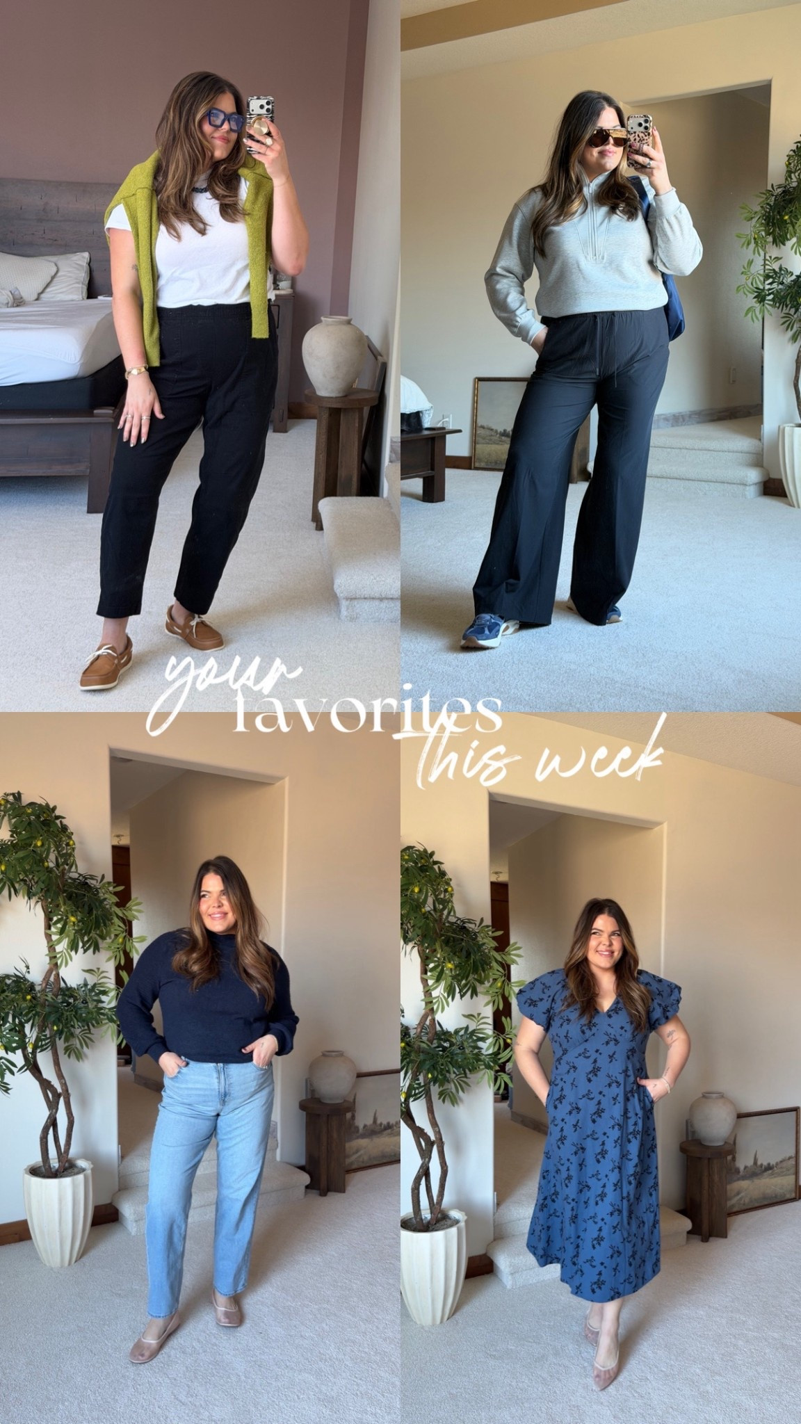 Your midsize and thick tummy approved favorites this week! 

#1 - @oldnavy pull on cargo Chino pants, I’ve had these for over three years - one if my favorite more casual work / every day pants! I wore them as a teacher too. LARGE
 #2 - @Target  quarter zip - perfect sports mom outfit!
#3 mom jeans from @American Eagle Outfitters - wearing tts 14!
#4 target dress - perfect for Easter or spring events. Wearing large!


#LTKMidsize #LTKSpringSale #LTKootd