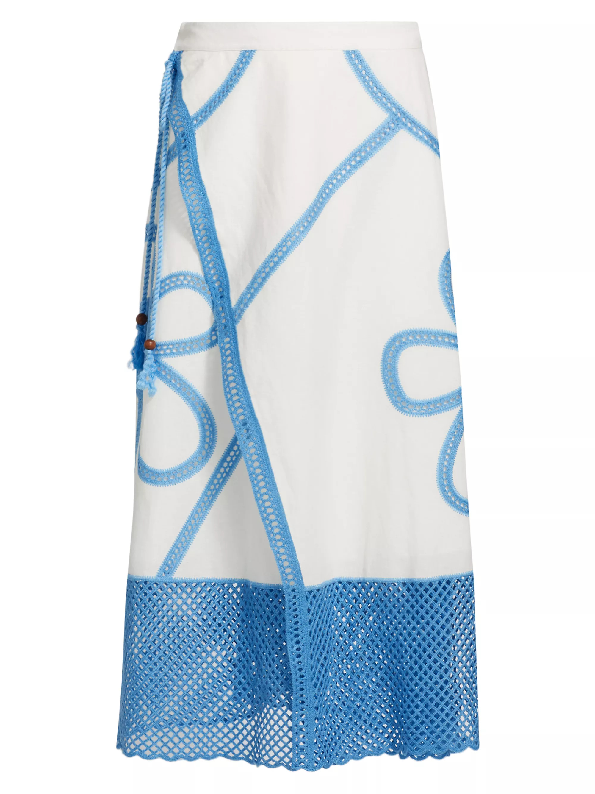 Kampos Embroidered Crochet Wrap Midi-Skirt | Saks Fifth Avenue