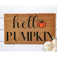 Hello Pumpkin Doormat, Rugs, Fall Welcome Mat, Funny Halloween Door Mat | Etsy (US)