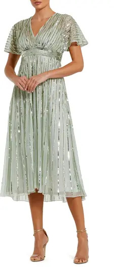 Empire Waist Embellished Short Sleeve Dress | Nordstrom