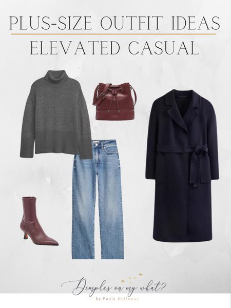 Plus size elevated casual outfit idea for winter. 

#plussize #midsize #plussizestyle

#LTKSeasonal #LTKplussize