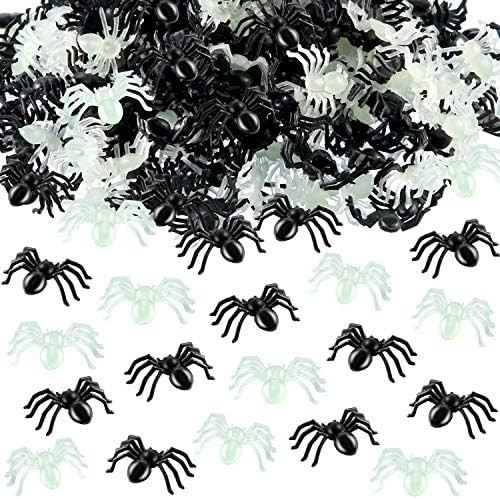 JOVITEC 200 Pieces Halloween Black Spider and Luminous in Dark Plastic Spiders Decorations for Pa... | Amazon (US)