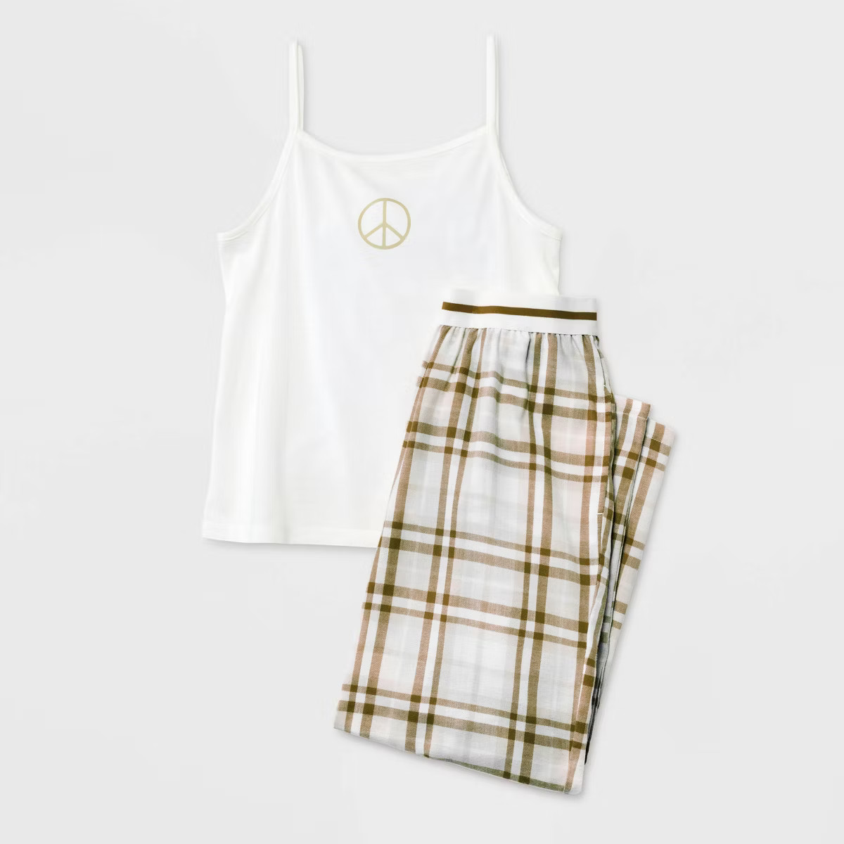 Girls' 2pc Cami/Flannel Pant Pajama Set - art class™ | Target