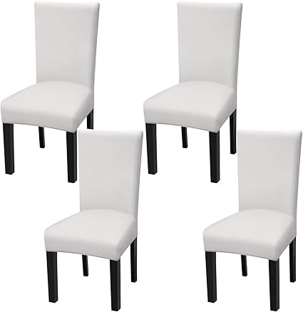 Fuloon 4 Pack Super Fit Stretch Removable Washable Short Dining Chair Protector Cover Seat Slipco... | Amazon (US)