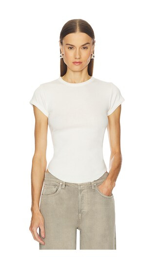 Scoop Hem Baby Tee in Bone | Revolve Clothing (Global)